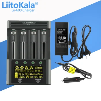 1-5 kom. Punjač LiitoKala Lii-600 za litij-ionska baterija 3,7 U NiMH Pogodan za 18650 26650 21700 26700 AA + adapter 12V5A