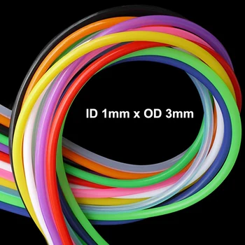 1-5 M šarene crijevo od hrane silikonske gume, ID 1x OD 3 mm, fleksibilna prozirna silikonska gumene cijevi, spojnica za vodu