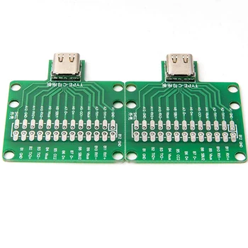 100 kom., USB-test tiskana pločica Type-C, priključak za adapter za spajanje u liniju za prijenos podataka, kabel za prijenos elektroničkih komponenti