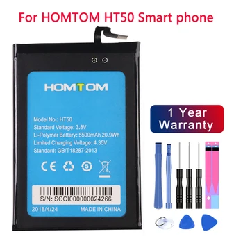 100% Originalni zamjena baterije HOMTOM HT50 5,5 inča 5500 mah rezervne baterije za telefone HOMTOM HT50