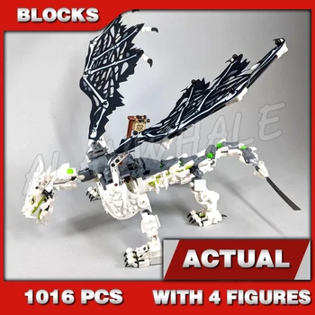 1016 kom. lubanju, zmaj, kostur ratnik, pauci, kosti, 11556 građevinskih blokova, poklon setovi, u skladu s modelom