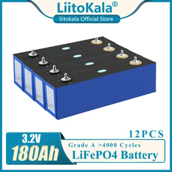 12ШТ LiitoKala 3,2 U 180Ah litij baterija duboko 4000 ciklusa za diy 12 24 36 48 U Pohranu solarne energije RV Solarni panel karavan