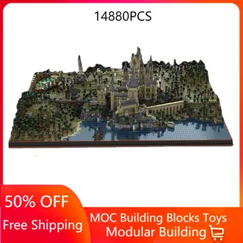 14880 kom. Kreativni Modularni Dvorac MOC - Konačna Verzija, Skup sastavnih blokova u stilu Hogwarts, Igračka Za Rođendan, Božić Pokloni Za Bebe