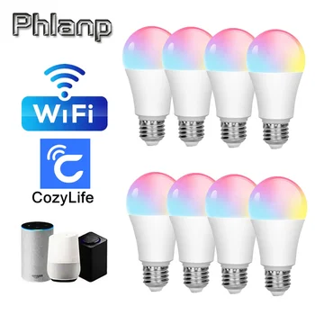 15 W WiFi Pametna Žarulja E27 LED RGB Svjetiljka Radi Alexa/Google Home 85-265 U RGB + White S podesivim svjetline Funkcija Timer Žarulja u boji