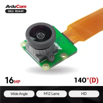 16-megapixel kamera modul IMX519 s objektivom M12, širokokutni u boji pokretnih zatvarača za Malina Pi i OpenHD