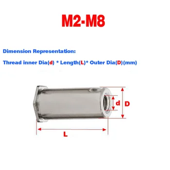 304 Rivet gluhe rupom od nehrđajućeg čelika /pastuh pritisak ploče M2M3M4M5M6M8