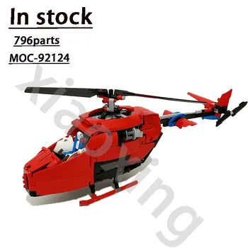 42125 Klasični Trkaći Skup Keramička Model je Kompatibilan sa Novim MOC-92124 Strme Crveni Helikopter Keramička Model 796 Dijelova Dječji rođendanski Poklon