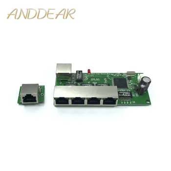 5-port modula gigabitni preklopnik je naširoko koristi u led linije, 5-port modul mini-centrala s pin porta 10/100/1000 m, matična ploča PCBA