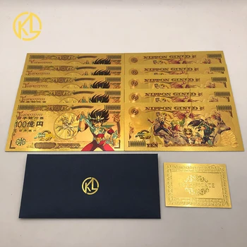5 vrste novčanica od japanske anime Saint Seiya myth EX Marina Solent Oklop zlatna novčanica za fanove