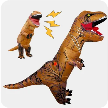 Anime T Rex Napuhavanje odijelo za zurke, kostime za косплея, dinosaur, neobičan maskota, Božić, Halloween, stranka za odrasle, dječji crtić s dinosaura