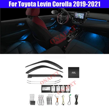Auto Toyota Corolla Levin 2019-2021 Gumb za upravljanje dekorativni vanjskim svjetlom, atmosferske lampa, bend s pozadinskim osvjetljenjem 64 boje
