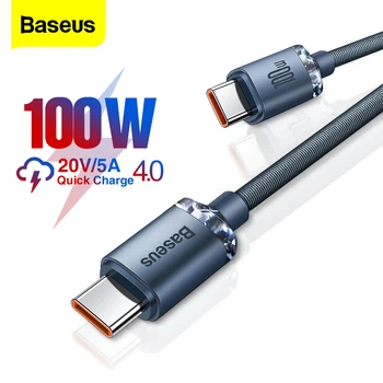 Baseus 100 W USB Kabel za C-Type C Za laptop Macbook Tablet 5A PD Brzo Punjenje za USB-C Kabel Punjača Samsung, Huawei Xiaomi 11