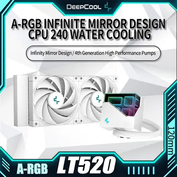 DeepCool LT520 procesora sa vodenim hlađenjem 240 radijator ARGB računalni ventilator niska razina buke Veliki ljubičasta bakra temelj Infinity Mirror