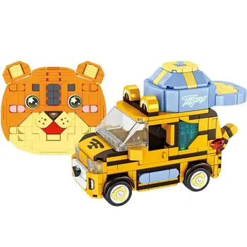 Gradivni blokovi automobil crtani auto blokovi Sklapanje igračaka razvojne jedinice construction set za praktičnu obuku