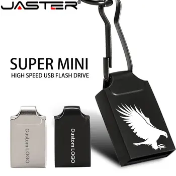 JASTER Vodootporan Flash disk od 128 GB Mini Metalni USB-stick 64 GB 32 GB 16 GB Free Custom Logo USB drive 8 GB Black Poslovni Poklon