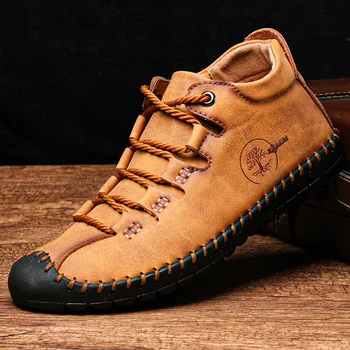 Jesenje cipele Martin, muške kratke čizme srednje veličine, korejski cipele s visokim берцем, muška obuća