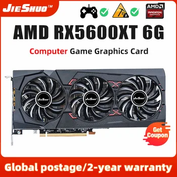 JIESHUO RX 5600 XT 6G D6 Grafička kartica AMD RX5600XT 6GB Grafičku karticu GDDR6 2304SP PC GPU Koristi rx 5600xt