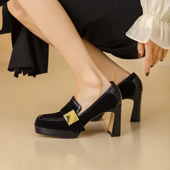 klasične ženske cipele-brod Mary Janes za zabave, novi dizajn, cipele na visoku petu, šarene cipele od prave kože, ženske cipele, čamaca, ženske cipele