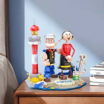 Klasični Američki Crtani Film Cigle Moc Gradbeni Blok Popeyes I Masline Figurice Model Skupiti Kolekciju Igračaka Za Poklon Odrasli