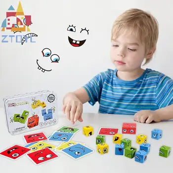 Kocka za promjenu lica, igre, igračke, puzzle izraz Montessori, blokovi, igračke za rano učenje, razvija igračka za djecu Kocka za promjenu lica, igre, igračke, puzzle izraz Montessori, blokovi, igračke za rano učenje, razvija igračka za djecu 2
