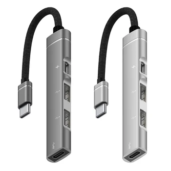 Konverter USB-hub od aluminijske legure za uređaje Type C Proširite mogućnosti povezivanja putem portova 2xUSB2.0 i porta 1xType C C1FD