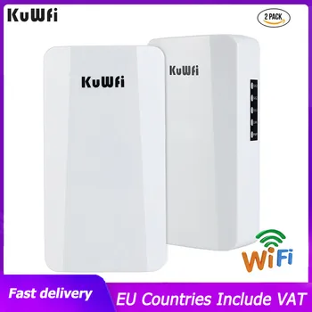 KuWFi Vanjski Router 300 Mb/s Bežični Wifi Most Vanjski P2P 1 KM Bežični Wifi Repeater CPE S 24 POE Adapterom za IP Kamere