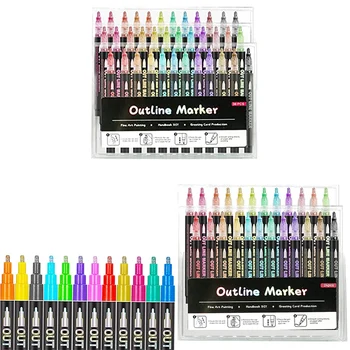 Kvadratići metalne markeri, akrilna boja, marker, olovka za crtanje, sjajna olovka za crtanje stabla, pećinske umjetnosti