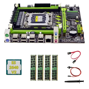 Matična ploča X79 + procesor E5 2640 V2 + Ram 4X4 GB DDR3 1600 Mhz ECC REG + SATA Kabel + Kabel za prebacivanje + Термопаста M. 2 NVME