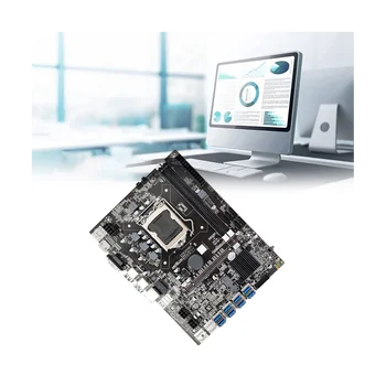 Matična ploča za майнинга B75 8GPU + procesor G1630 + SATA kabel + Kabel za prebacivanje LGA1155 8USB Podrška 2XDDR3 Matična ploča B75 USB Miner