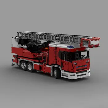 MOC-60361 L vatrogasna kola s okretnim stuba s četiri daljinski motorima, blokovi, igračke za vezenje