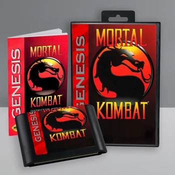 Mortal Kombat I II III Ultimate Mortal Kombat 3 16 Bita Igra karta sa Kutijom korisnički Vodič za Uložak igraće konzole Sega Megadrive