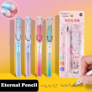 Novi vječni olovke bez tinte, мультяшный mačka dinosaur, neograničen broj olovke za pisanje, gumica, skica, školski pribor, kancelarijski pribor