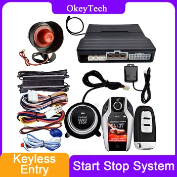 Okeytech Global Univerzalni LCD Pametni Ključ, Daljinsko Paljenje Start-Stop motora Bez ključa, Centralno Zaključavanje Inteligentni Auto Alarm