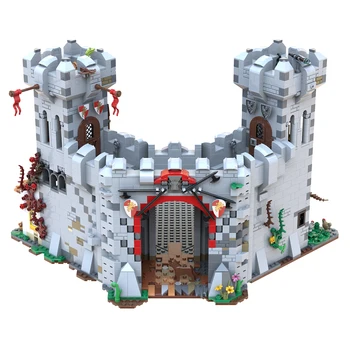 Ovlašteni MOC-120736 Gradivni blokovi na temu srednjovjekovnog dvorca, set igračaka MOC (2136 kom.)