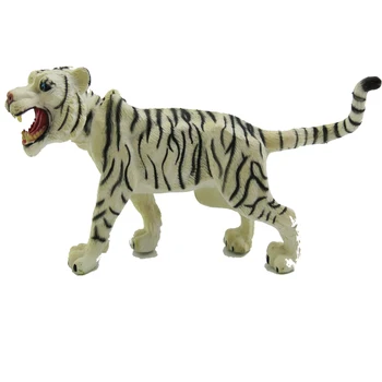 Plastične životinje Bijeli Tigar Imitacija igračke Svijet divljih životinja Model ljubimac Igračke Snažan tigrovi Djeca šarmantan pokloni za rođendan