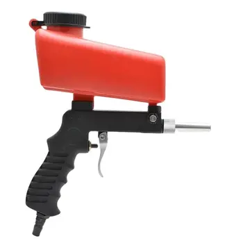 Pneumatski pištolj za pjeskarenje 4,5 /5 / 6 mm, alat za brisanje stakla / hrđe, 4 keramičke mlaznice + spajanje od nehrđajućeg čelika