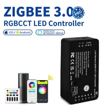 Poništavanje Zigbee 3.0 Smart LED Strip Controller RGBCCT Radi S aplikacijom Tuya SmartThings Alexa RF Daljinski upravljač