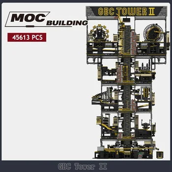 Serija kreativni dizajn GBC Tower II MOC Gradivni blokovi tehnološke cigle, Odličan dizajn s loptom Razvojne igračke slagalice darove L