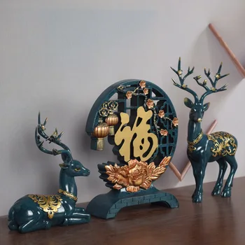 Slike i minijature od smole za uređenje doma i poklon - Sretan lik, Pribor za ukrašavanje kuće u stilu Bogate Jelena