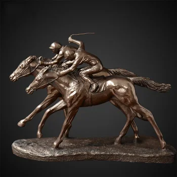 Soba dekor Kip životinje Obrt Ukras dvostruke utrke литая brončana skulptura Home desktop umjetničke pribor nakit poklon