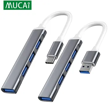 Tip C USB C hub priključne stanice 3,0 3,1 4 porta мультиразветвитель OTG adapter za Lenovo, HUAWEI Xiaomi Macbook Pro 15 Air Pro Pribor