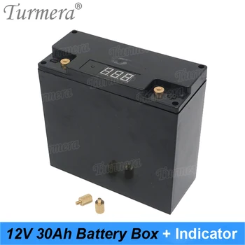 Turmera 12V 30A Baterijski blok Kutija za pohranu s prikazom napona Može ugraditi 48 komada 18650 baterija za ups