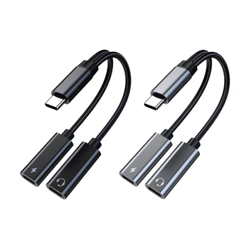 USB C OTG Kabel Telefonski Adapter 3 Porta HUB 2 u 1 USB Dvostruki Type-C PD Punjenje Kabel Za Prijenos Podataka Za Macbook Pro, Samsung, Huawei Xiaomi
