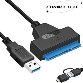 USB kabel C 3 SATA Kabel adapter Sata NA USB 3.0 Do 6 Gb/s Podrška za 2,5-Inčni Vanjski SSD HDD Hard disk 22 Pin Sata III za PC