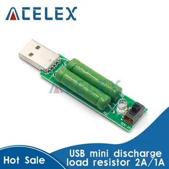 USB mini-bitni load otpornik 2A/1A s prekidačem 1A zelena led, 2A crvena led dioda