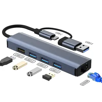 USB priključne stanice za laptop Udoban USB2.0 Bez vozača high-Speed USB Type-C Hub Adapter Računalna Oprema
