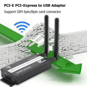 Wireless karticu Mini PCI-E na USB adapter na priključak za SIM karticu za modul WWAN/LTE S Podrškom za hot-swap Plug & Play