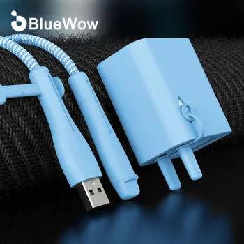 Zaštitni poklopac kabela punjača za telefon BlueWow Silikonska zaštita od prekida kabela slušalice, uređaj za namatanje kabela za punjenje