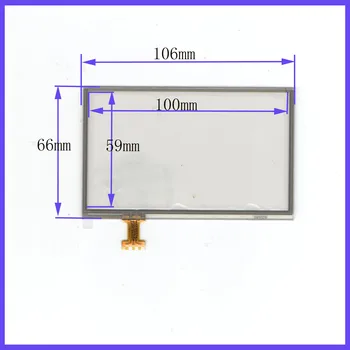 ZhiYuSun A761D-51-P080403-0599 zaslon OSJETLJIV na dodir osjetljivim na dodir od 4,3 inča 4 linije 106*66 zaslon osjetljiv na Dodir glass Kompatibilni