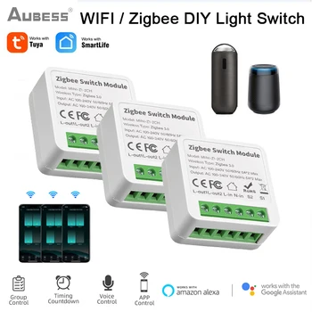 ZigBee/WIFI Tuya Mini Smart Switch 1/2/3/4 Bande Zigbee3.0 PROGRAM Glasovni Modul za Daljinsko Upravljanje Prekidač sa Amazon Alexa I Google